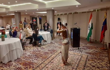 Cultural performance during the ITEC day celebrations organized by the Embassy of India, Caracas